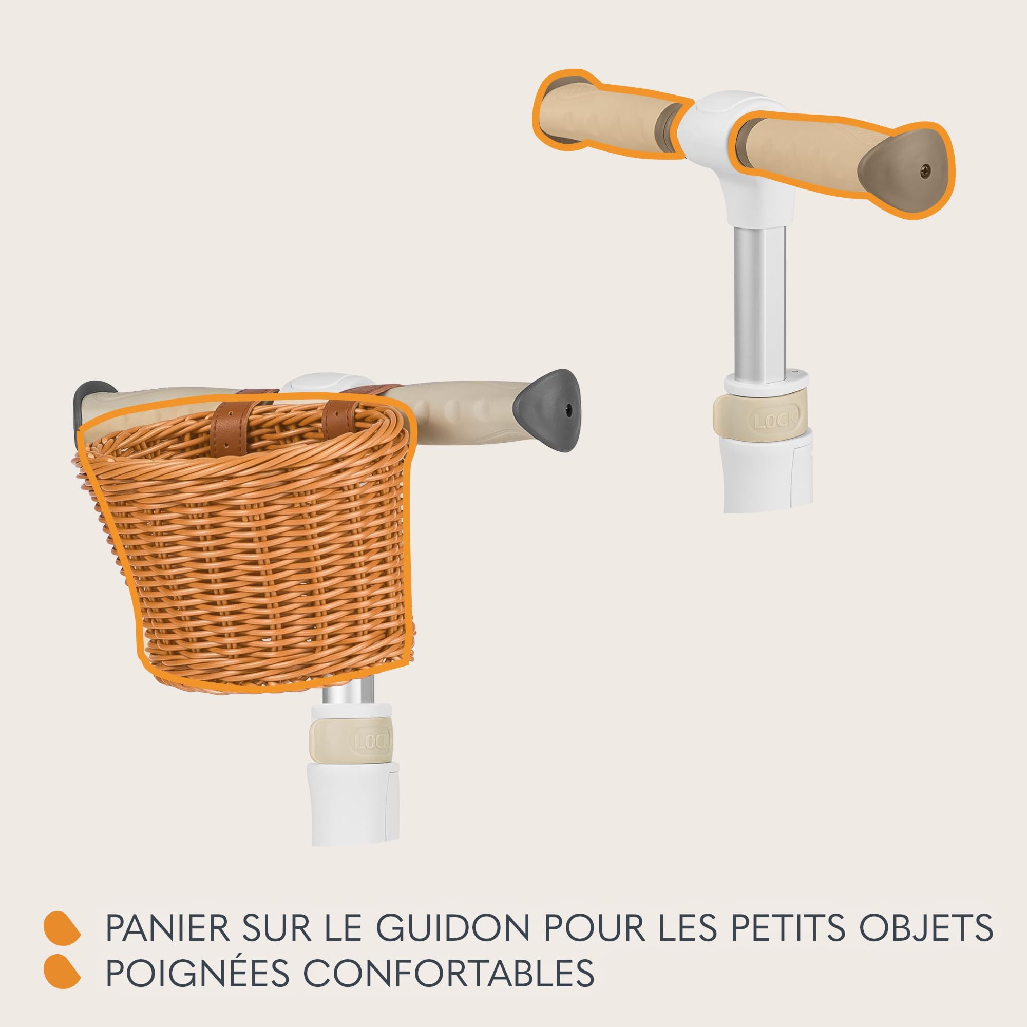 lionelo-franky-trottinette-enfant-2-en-1-draisienne-beige-roues-led image 5