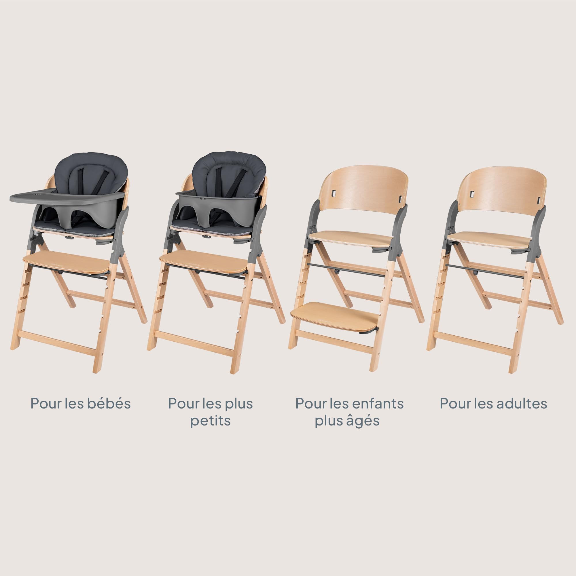 lionelo-megan-chaise-haute-bois-gris-volutive-110-kg image 3