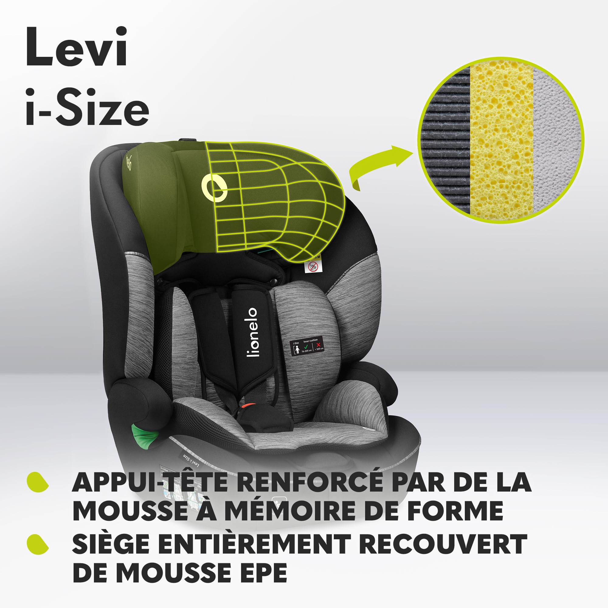 lionelo-levi-i-size-si-ge-auto-76-150-cm-gris-noir-9-36-kg image 8